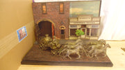 Delton Brass Lighted Horse Driven Fire Engine Diorama -One Of A Kind